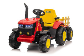 Mamido Dětský elektrický traktor s vlečkou 12V 7Ah červený