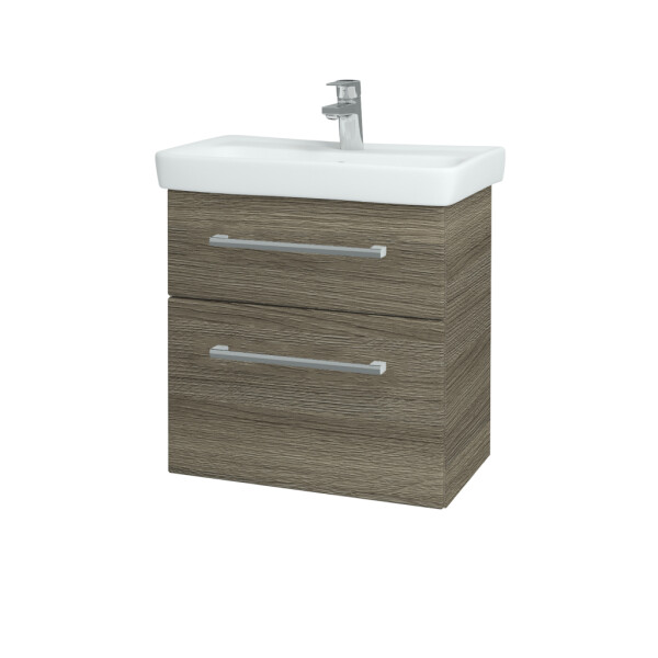 Dřevojas - Umyvadlová skříňka GO SZZ2 60 - D03 Cafe / Úchytka T03 / D03 Cafe 28087C