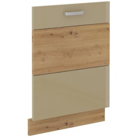 Dvířka na vestavnou myčku nádobí Artisan ZM 713x596 Barva korpusu: Dub artisan, Barva dvířek: Cappucino lesk