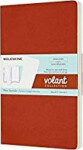 Sešity Moleskine Volant - měkké desky L, čisté, 2 ks, výběr barev - oranžový/ modrý