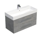 Koupelnová skříňka s umyvadlem SAT Cube Way 100x53x46 cm beton mat CUBE461002BESAT CUBE461002BESAT