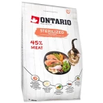 Ontario Cat Sterilised Salmon 2kg / Granule pro dospělé kočky (213-10775)