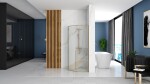 REA - Sprchový kout DIAMOND 90x90 BRUSH GOLD bez sprchové vaničky REA-K6506