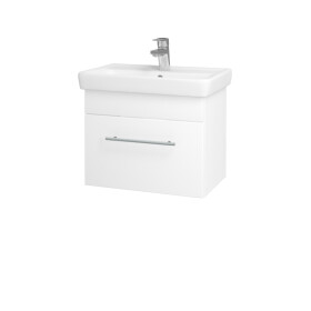 Dřevojas - Koupelnová skříňka SOLO SZZ 55 - N01 Bílá lesk / Úchytka T02 / M01 Bílá mat 205546B