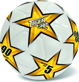 Míč kožený fotbalový žlutý č. 5