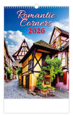 Kalendář nástěnný 2026 - Romantic Corners