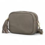 Elegantní dámská kožená crossbody kabelka Liane, taupe