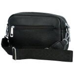 Trendy dámská koženková crossbody kabelka Rory, černá