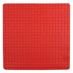 MSV Protiskluzová podložka do sprchy QUADRO Premium červená / SBS kaučuk / 54 x 54 cm