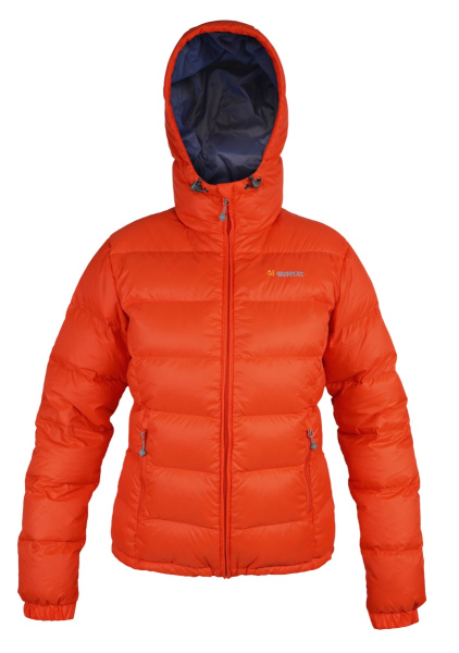 Dámská péřová bunda Warmpeace Jacket Brenta Lady mandarine/navy