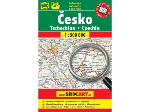 Česko automapa 1:500 000 (velké písmo)