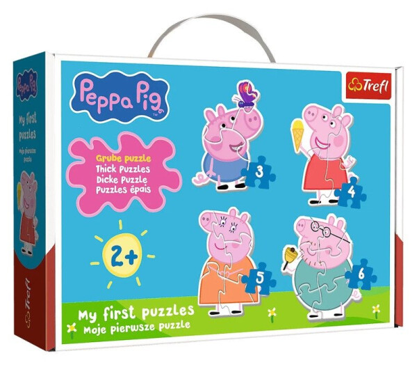 Baby puzzle Prasátko Peppa 4v1 (3,4,5,6 dílků)