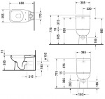 DURAVIT - D-Code WC kombi mísa, Vario odpad, bílá 21180900002