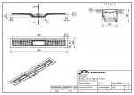 I-Drain - Linear 54 ABS sprchový žlab s hydroizolací, délka 70 cm IDABS4M07001X1