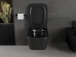 MEXEN - Madox Závěsná WC mísa Rimless včetně sedátka s slow, Duroplast, černá mat 30154070