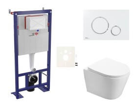 Cenově zvýhodněný závěsný WC set SAT do lehkých stěn / předstěnová montáž + WC SAT Infinitio SIKOSSIN70 SIKOSSIN70