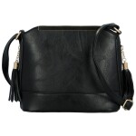 Módní dámská koženková crossbody kabelka Vaios, černá