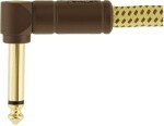 Fender Deluxe Series 25' Instrument Cable Tweed Angled