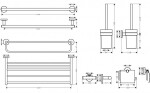 HANSGROHE - Logis Universal Sada doplňků do koupelny, chrom 41728000