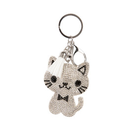 Štrasová klíčenka - Kočka - Albi