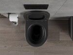 MEXEN/S - Rico Závěsná WC mísa Rimless včetně sedátka s slow-slim, Duroplast, černá mat - 30721085 30721085