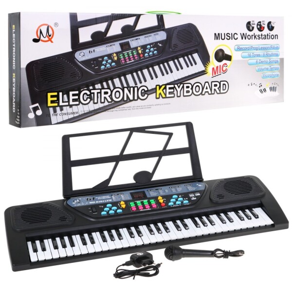Mamido Dětský keyboard s mikrofonem a rádiem MP3