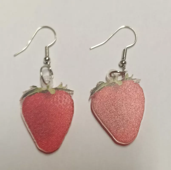 Ptakoviny.cz Náušnice jahoda červená