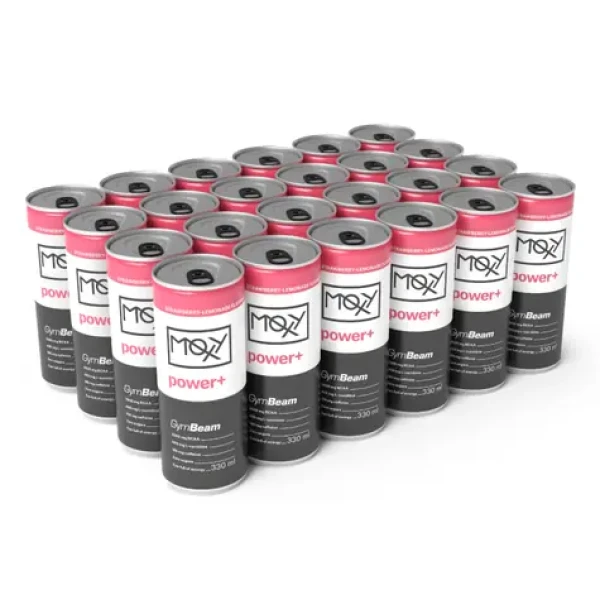 MOXY power+ Energetický nápoj 330 ml - GymBeam (jahodová limonáda, 24 x 330 ml) (79753-2-24x330ml-strawberrylemonade)