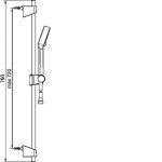 HANSA - Basicjet Sprchová souprava s nástěnnou tyčí 72 cm, chrom 44780233