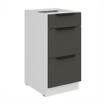 Spodní skříňka Aria 40 D 3S BB - Premium Box Barva korpusu: Černá, Barva dvířek: GR - Graphite AFM