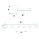 Koupelnové nástěnné LED svítidlo SWE056-W CHROME OSW-20156
