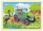 GOKI Dřevěné puzzle Traktor