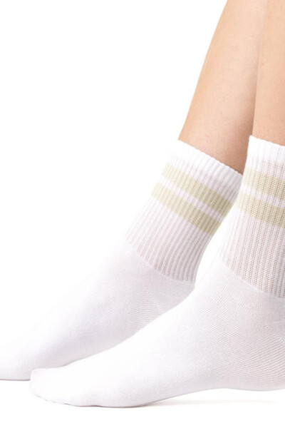 Dámské sportovní ponožky 026 BÍLÁ OLIWELL 38-40