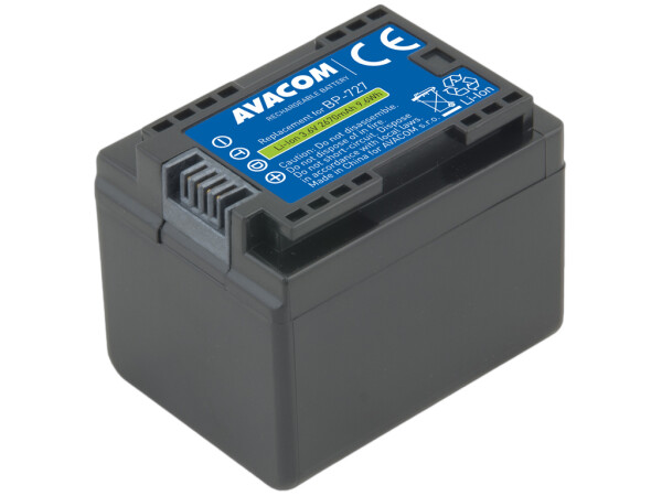 AVACOM Náhradní baterie Canon BP-727 / Li-Ion / 3.6V / 2670mAh / 9.6Wh (VICA-727-B2670)