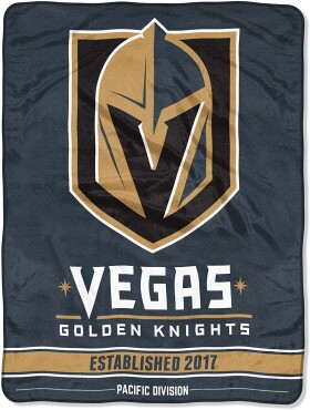 Northwest Deka Vegas Golden Knights NHL Plush Micro Throw Logo