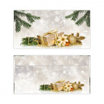 Obálka vánoční - červená s vánočními vzory - Eva Plísková