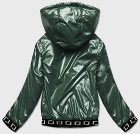 Krátká zelená dámská bunda kapucí model 17041773 zelená S'WEST