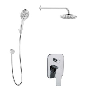 Kielle - Harmonia Sprchový set s baterií pod omítku, pro 2 spotřebiče, s příslušenstvím EcoSpare a tělesem, chrom 20623SP120