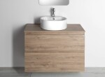 AQUALINE - ALTAIR sestava koupelnového nábytku, š. 67,6 cm, dub emporio AI370-01