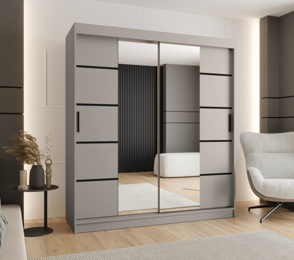 Šatní skříň Abi Rubino V4 Rozměry: 180 cm, Barva korpusu + barva dveří: Kašmír