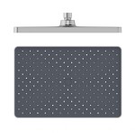 Kielle - Vega Hlavová sprcha 36x24 cm, 1 proud, sprchové rameno 43 cm, chrom/černá 20118SE1