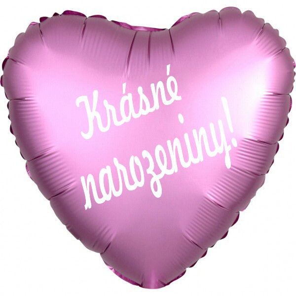 Fóliový balónek srdíčko růžové Krásné narozeniny! Balonky.cz Fóliový balónek srdíčko růžové Krásné narozeniny! Balonky.cz