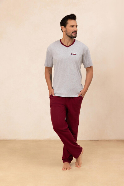 PÁNSKÉ PYŽAMO 498 BIG J/25 bledá melanž 3XL