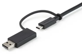 StarTech kabel USB-C s adaptérem USB-A černá / Kabel / USB 3.2 Gen2 10Gbps / 1 m (USBCCADP)