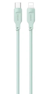USAMS SJ566 zelená / Datový kabel / Lightning - USB Type-C / 1.2m / 20W PD Fast Charge (SJ566USB04)