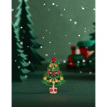 Vánoční brož se zirkony Christmas Tree 6 - vánoční stromeček, Zlatá