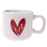 Keramický hrnek se srdcem bílý 90ml LAD746