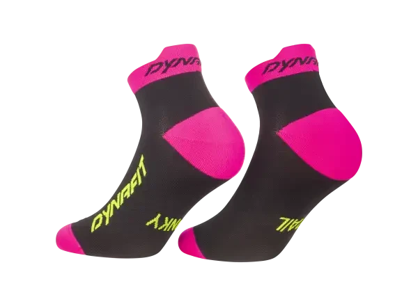 Dynafit Trail Short běžecké ponožky Black Out/Pink Glo vel. 35-38