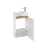 Koupelnová skříňka s umyvadlem Naturel Stilla 39x60x22 cm bílá lesk STILLAD04008UBR STILLAD04008UBR