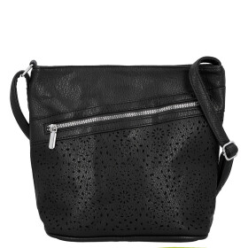 Trendy dámská koženková crossbody kabelka Tira, černá